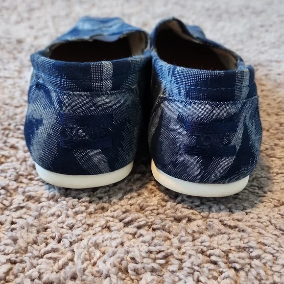 TOMS Cosmic Wonder Kurumekekasuri blue men's canvas shoes-8.5 - Picture 4 of 10
